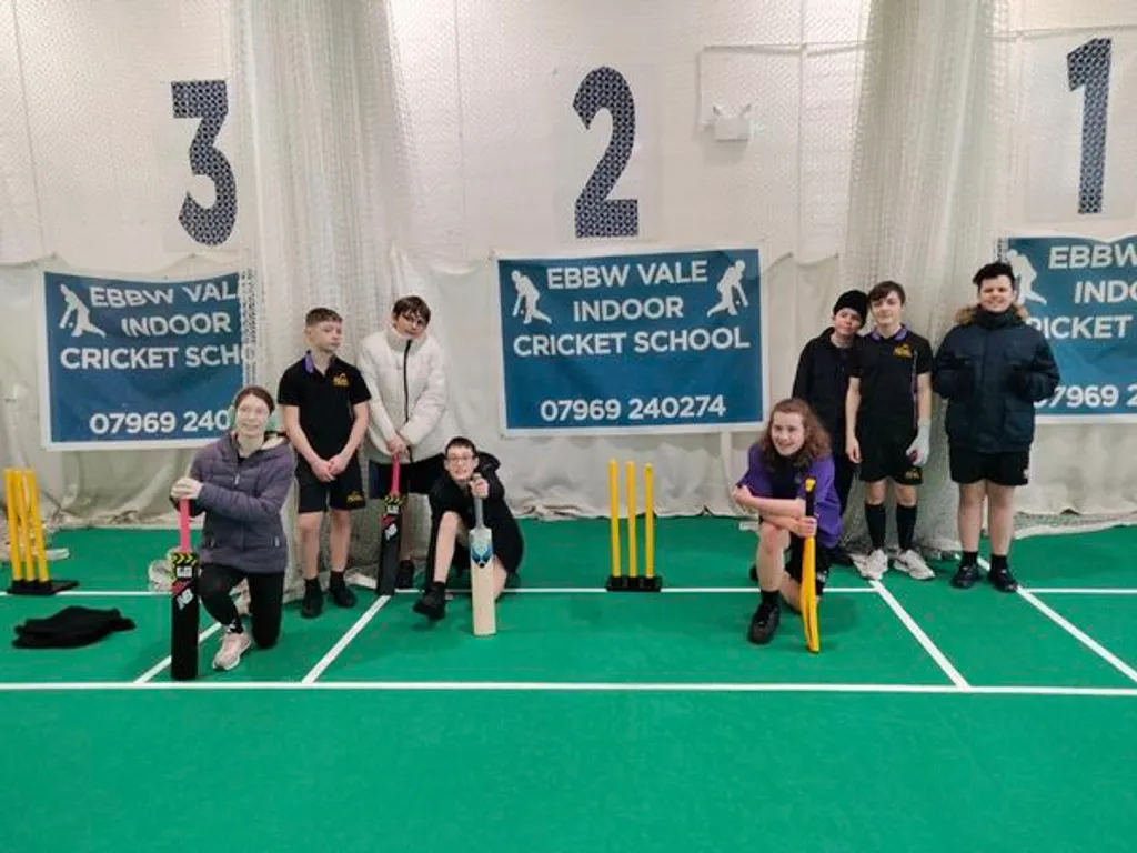 Ebbw Fawr Learning Resource Base visit the cricket school